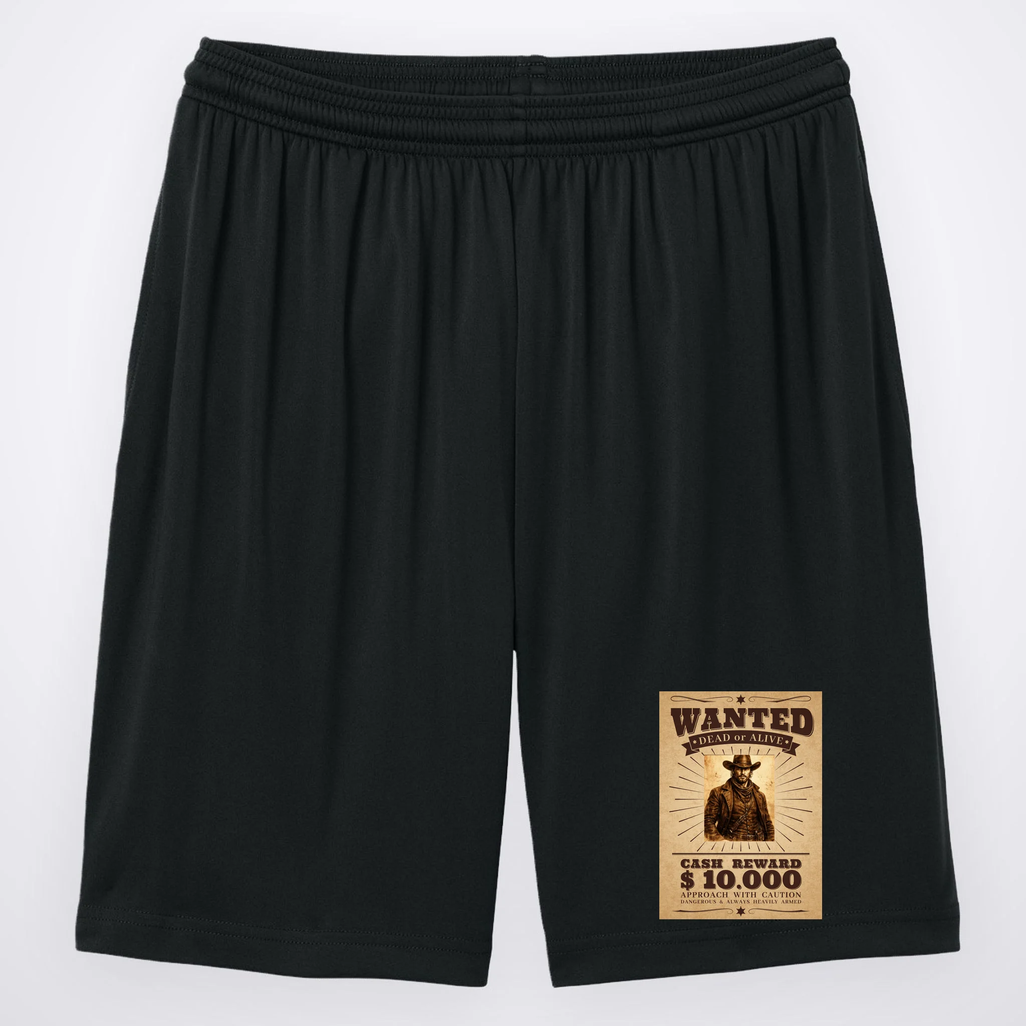 Custom Wanted Poster Photo Picture Men's Shorts - Front