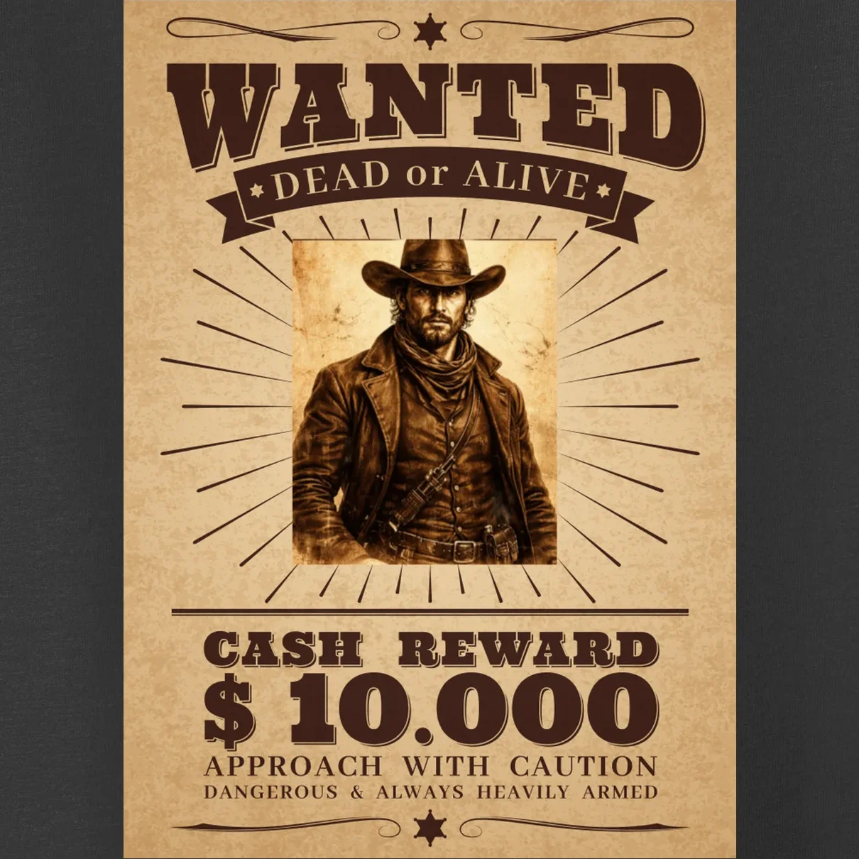 Custom Wanted Poster Photo Picture Toddler T-Shirt - Front - Close-up