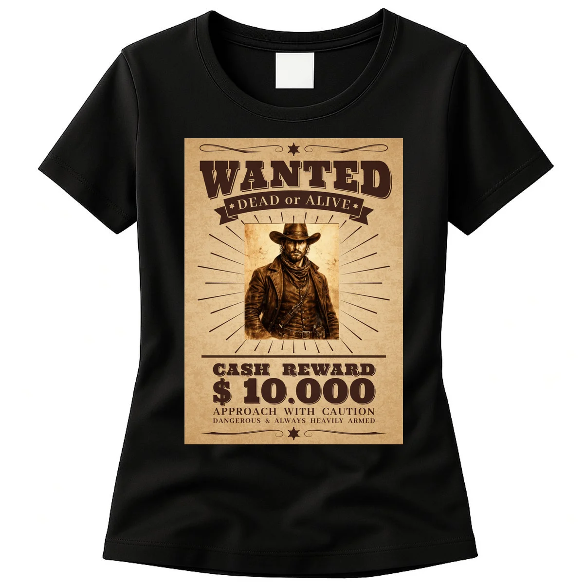 Custom Wanted Poster Photo Picture Women's T-Shirt - Front