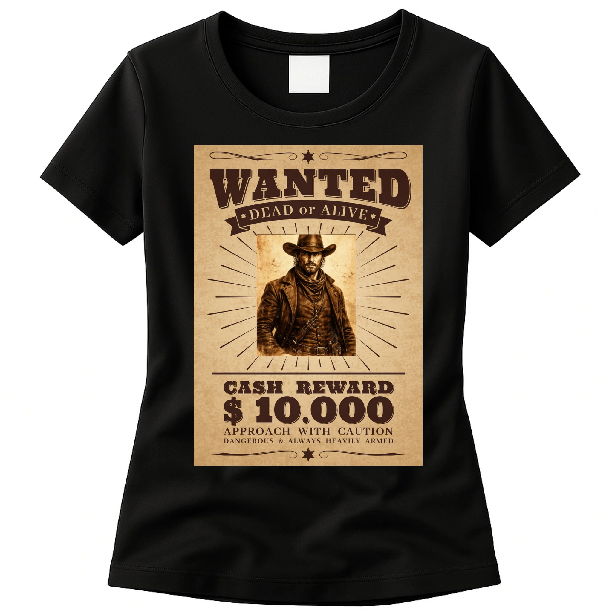 Custom Wanted Poster Photo Picture Women's T-Shirt - Front