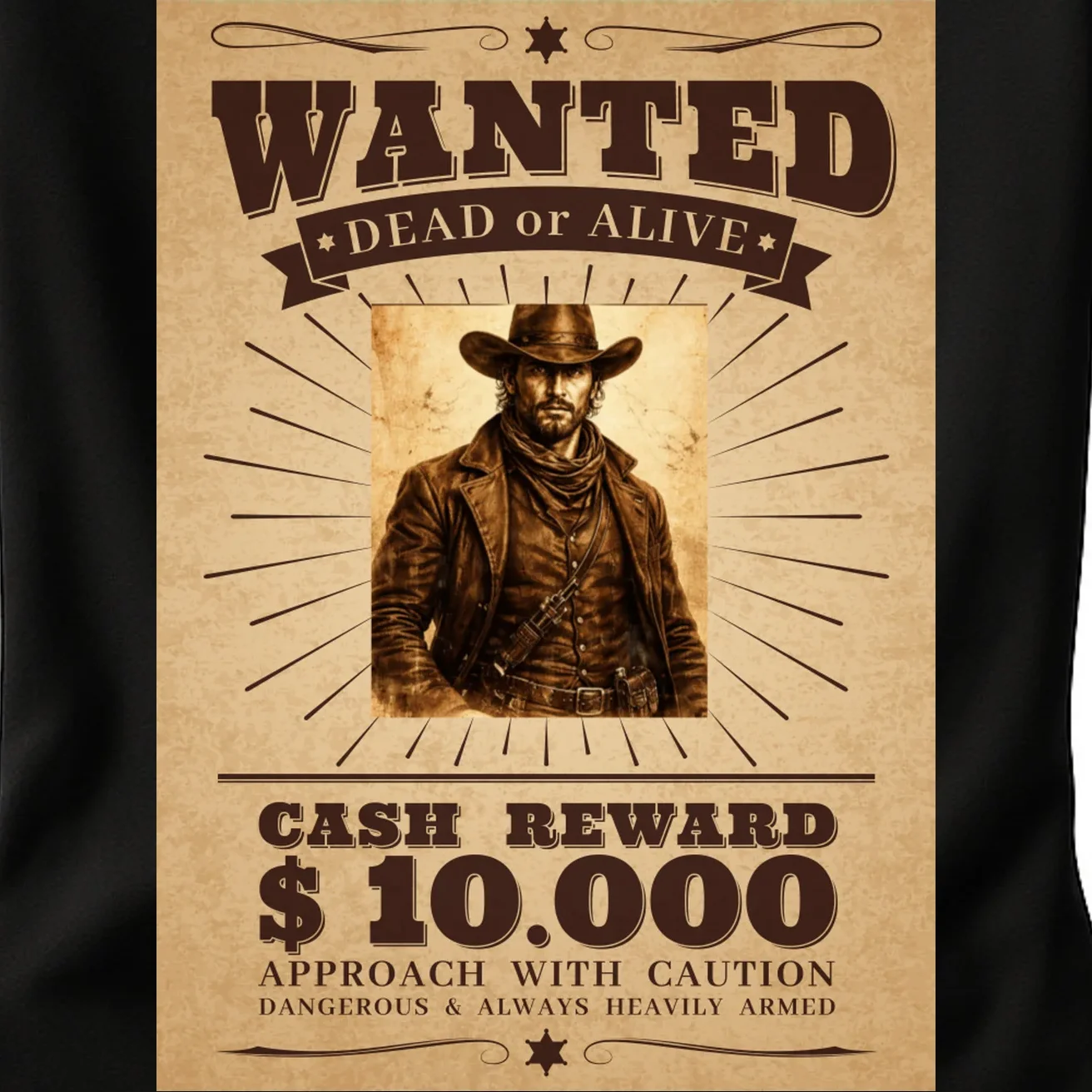 Custom Wanted Poster Photo Picture Women's T-Shirt - Front - Close-up