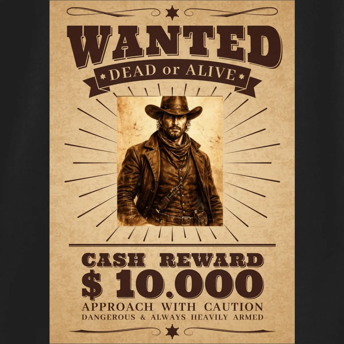 Custom Wanted Poster Photo Picture Kids Sweatshirt - Front - Close-up