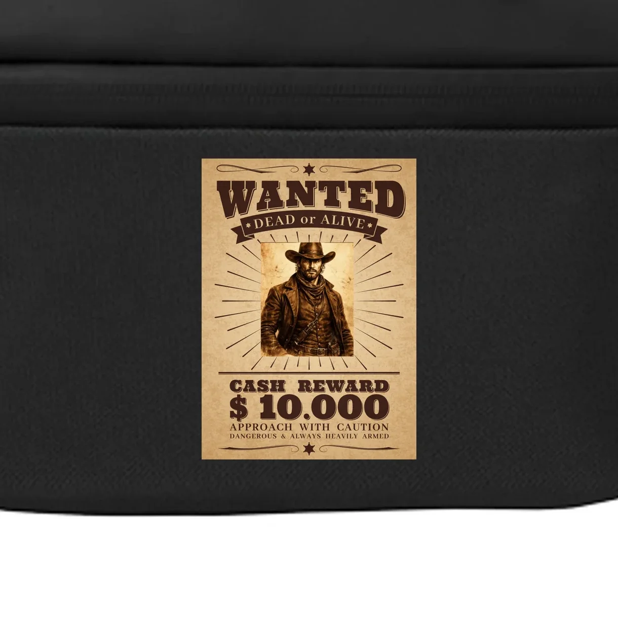 Custom Wanted Poster Photo Picture Crossbody - Front - Close-up