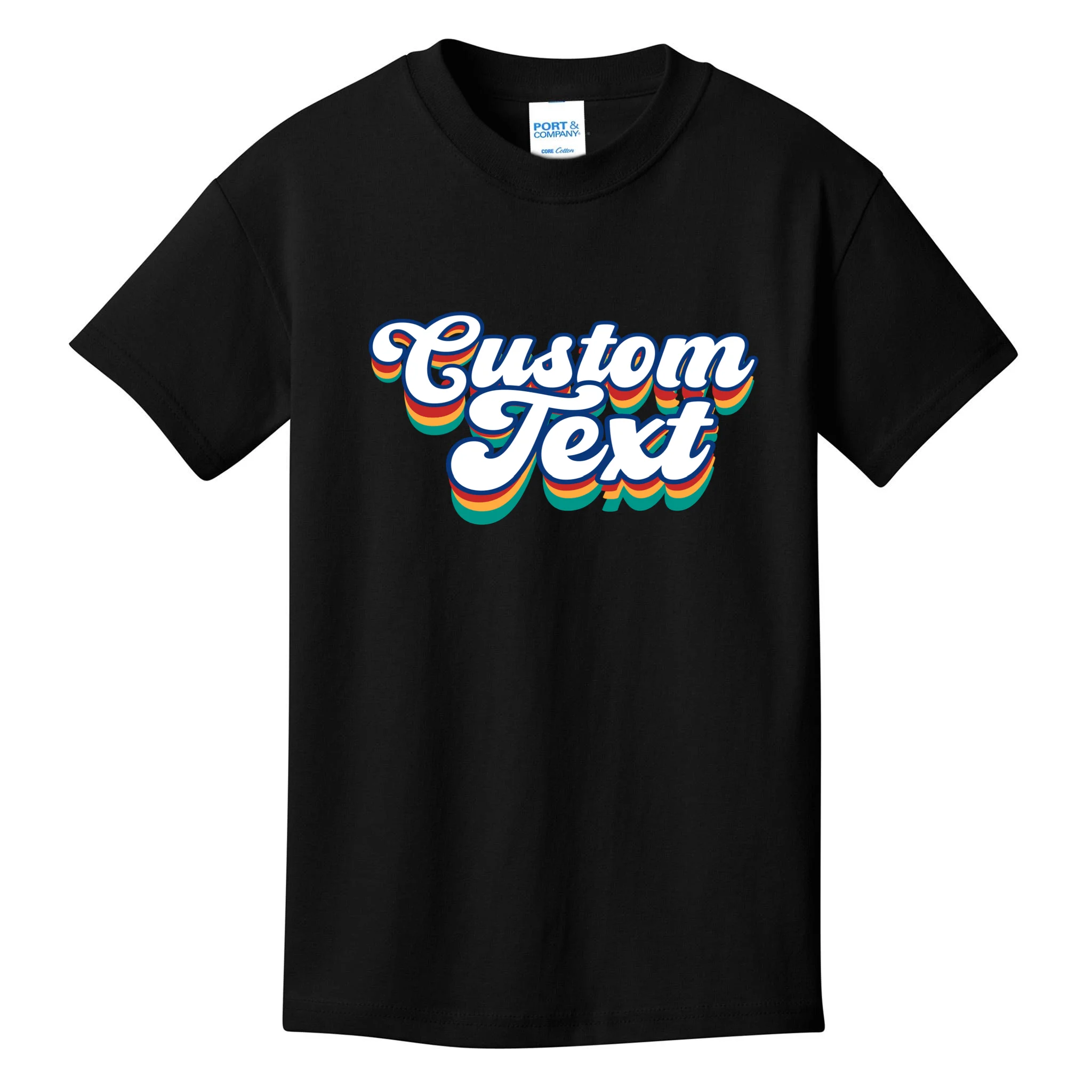 Custom Western Retro Text – Vintage Cowboy Typography Design Kids T-Shirt Front