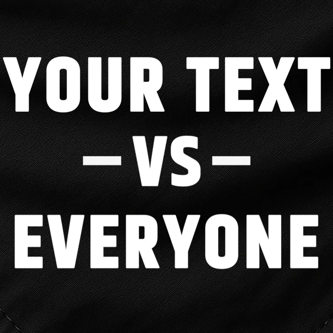 Custom Your Text Vs. Everyone Personalized Dog Bandana - Front - Close-up