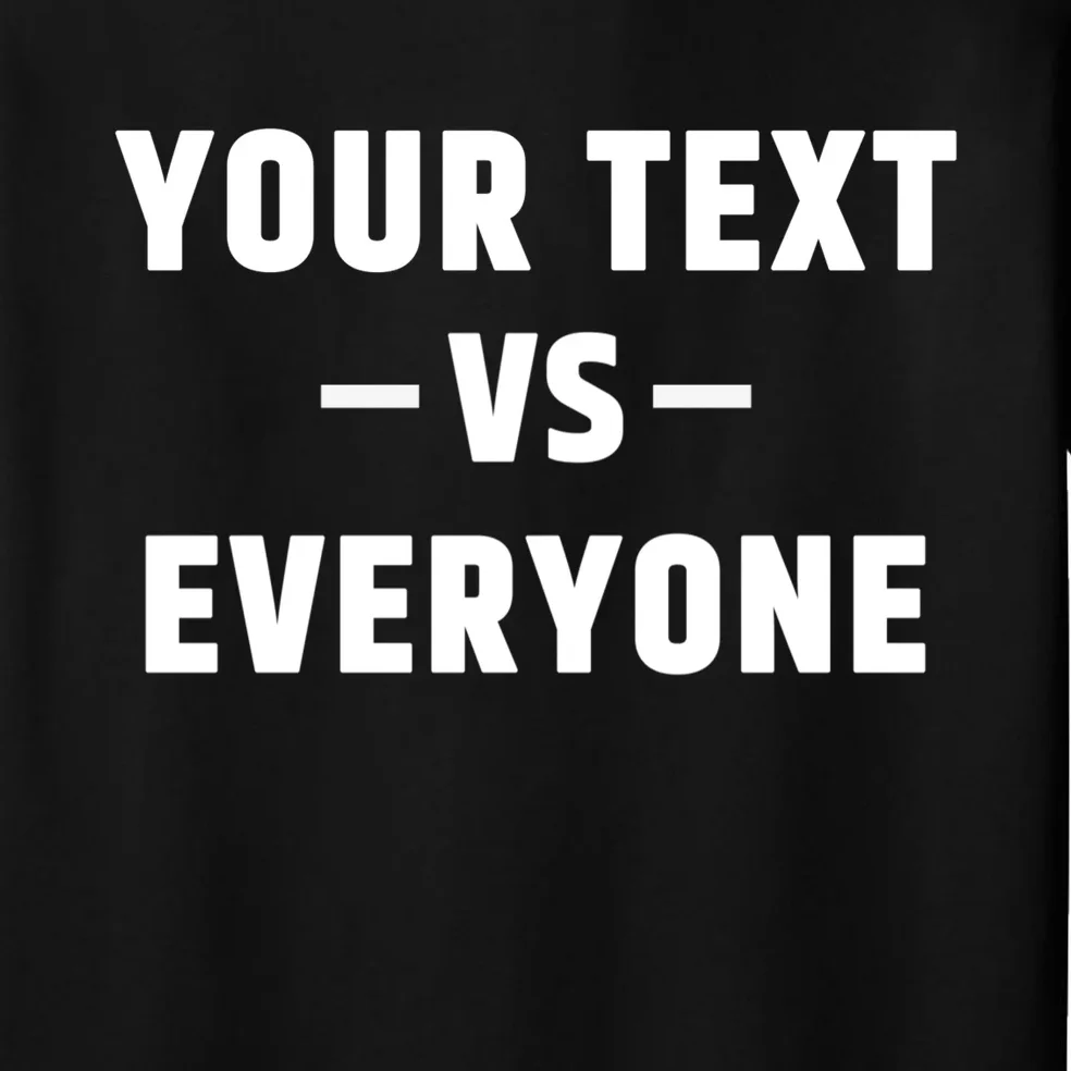 Custom Your Text Vs. Everyone Personalized Men's Pajamas - Front - Close-up