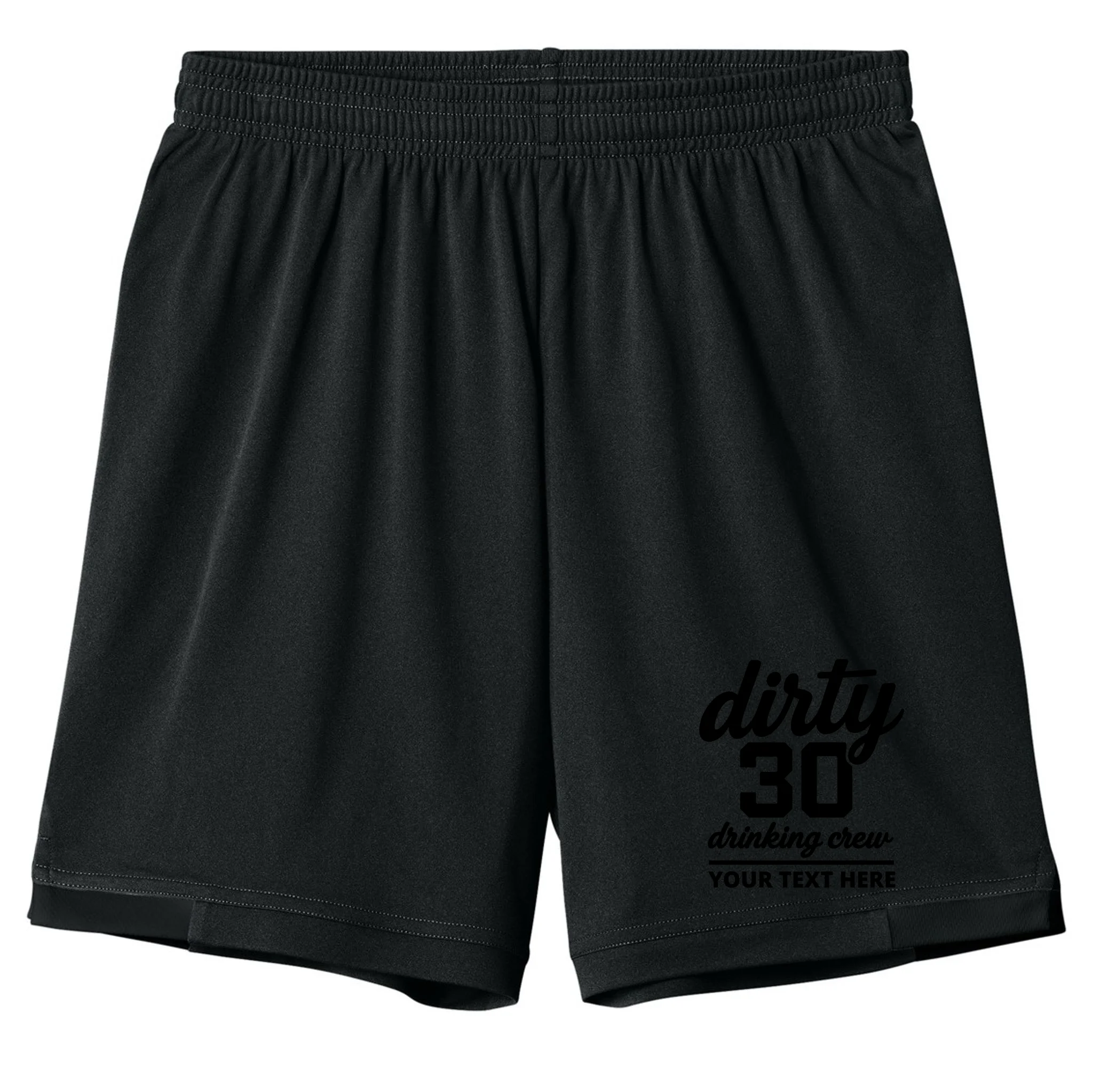 Dirty 30 Drinking Crew Customizable Birthday Kids Shorts for Party Vibes - Front