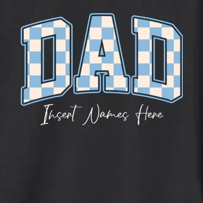 DAD Blue Checkerboard Customizable Men's Button Up - Front - Close-up