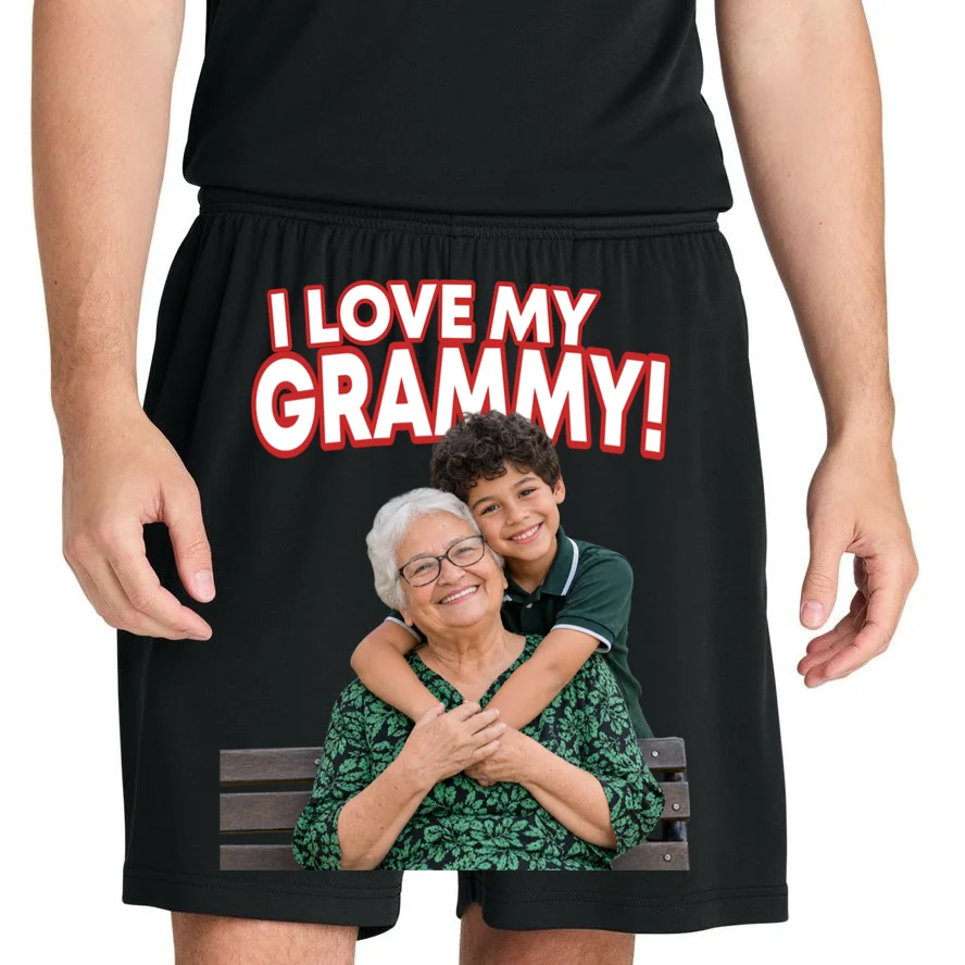 Grandma Photo Personalized Gift - I love My Grammy Custom Photo Gift Men's Shorts - Front 1