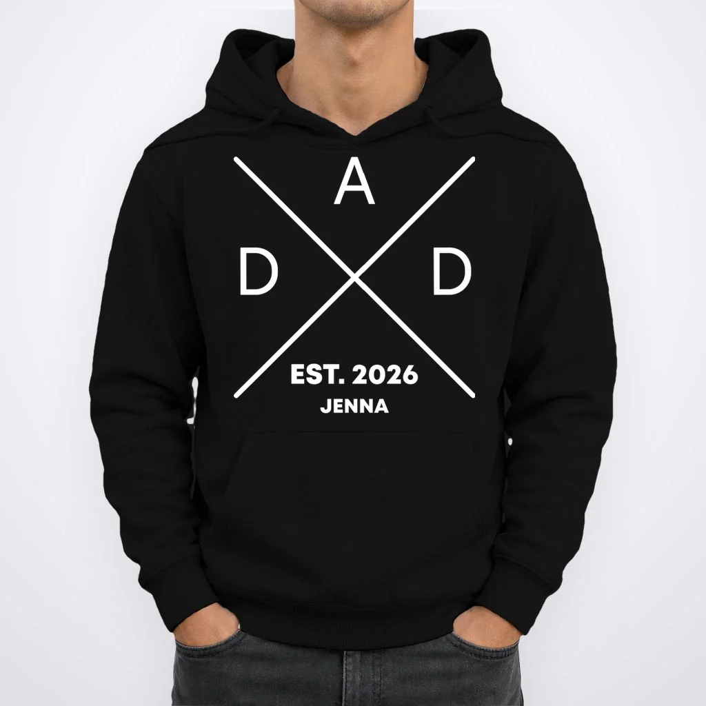 Dad Custom New Dad Fathers Day Hoodie - Front 1