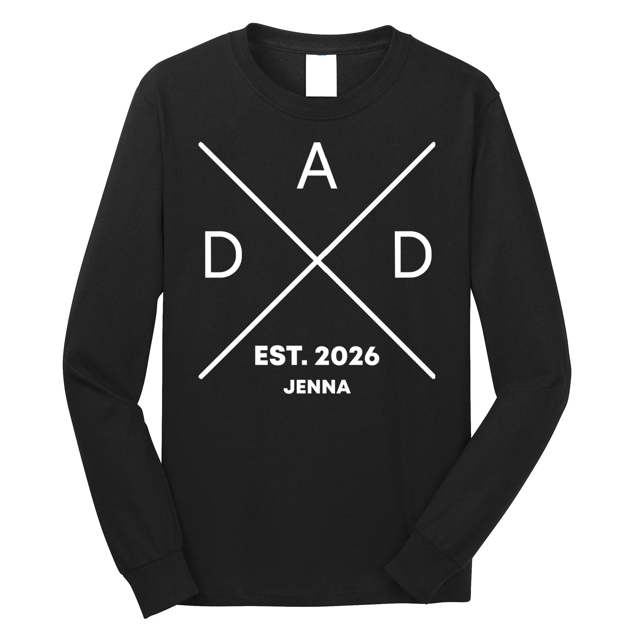 Dad Custom New Dad Fathers Day Men's Long Sleeve Shirt - Front