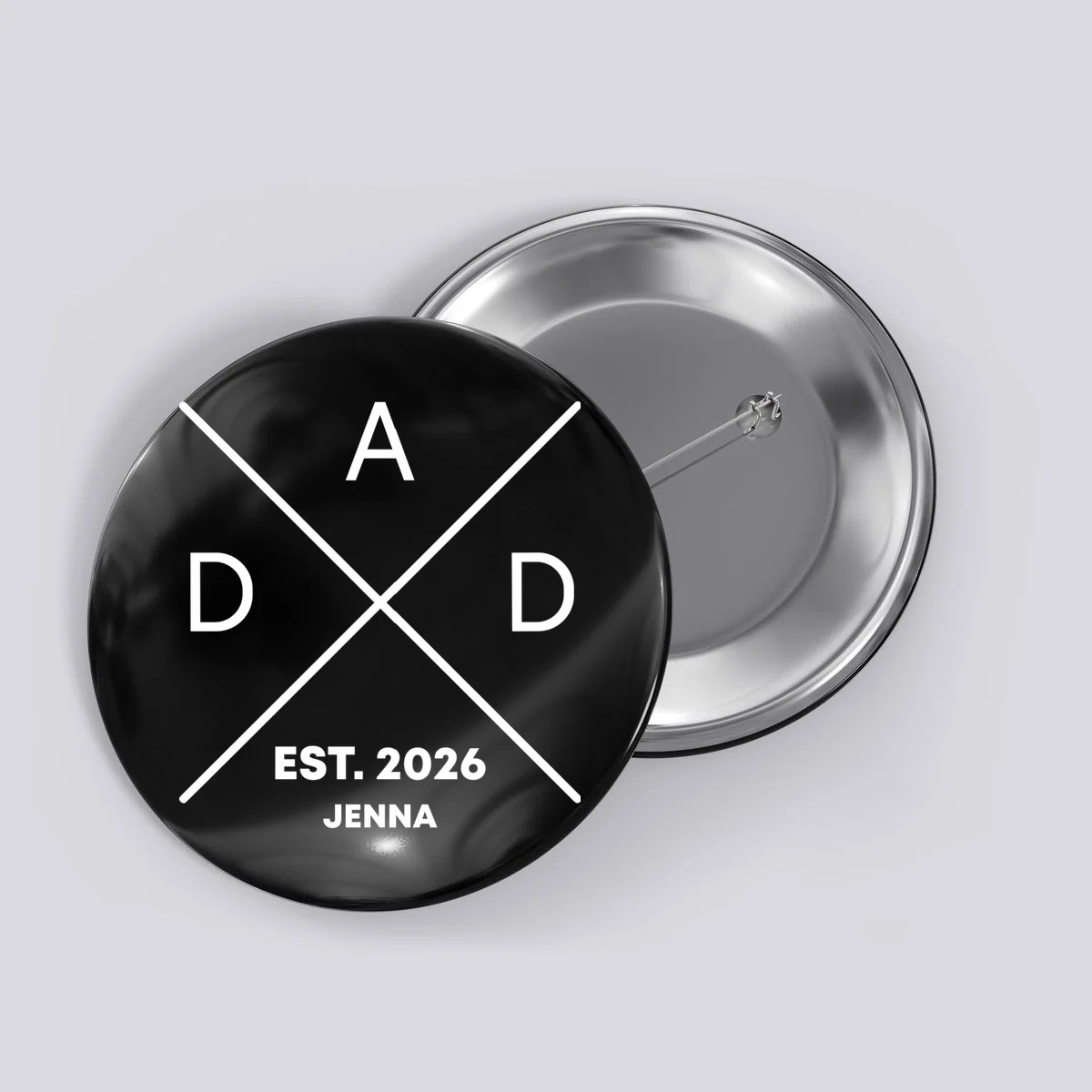 Dad Custom New Dad Fathers Day Button - Front