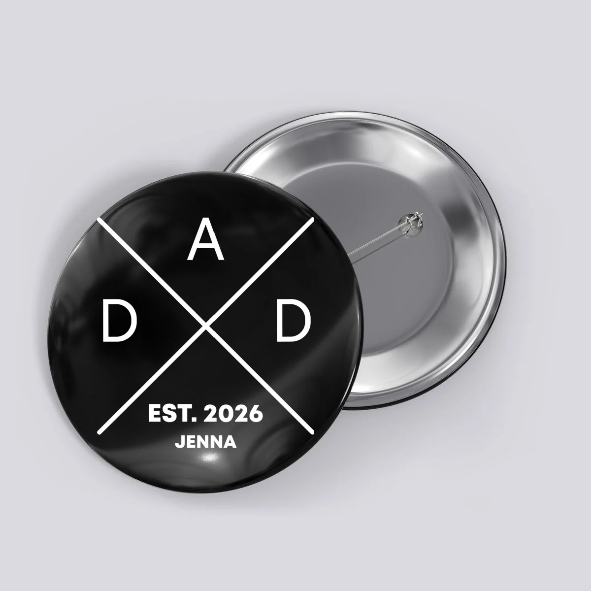 Dad Custom New Dad Fathers Day Button - Front