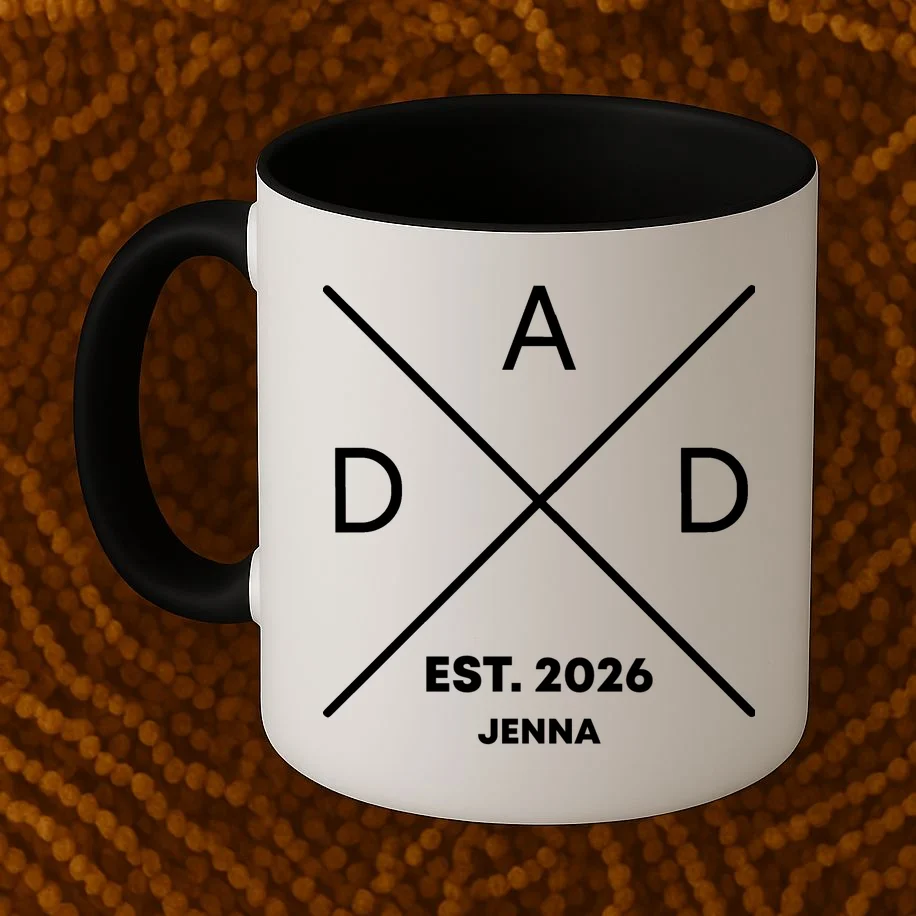Dad Custom New Dad Fathers Day Coffee Mug - Front 1
