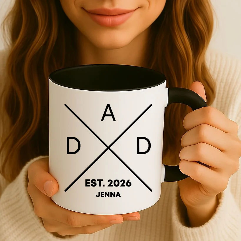 Dad Custom New Dad Fathers Day Coffee Mug - Front 2