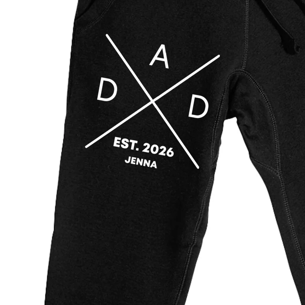 Dad Custom New Dad Fathers Day Men's Sweatpants - Front - Close-up