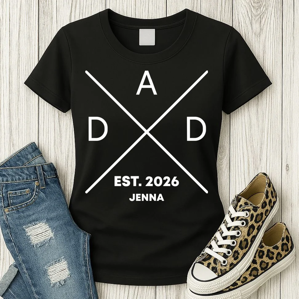 Dad Custom New Dad Fathers Day Women's T-Shirt - Front 2