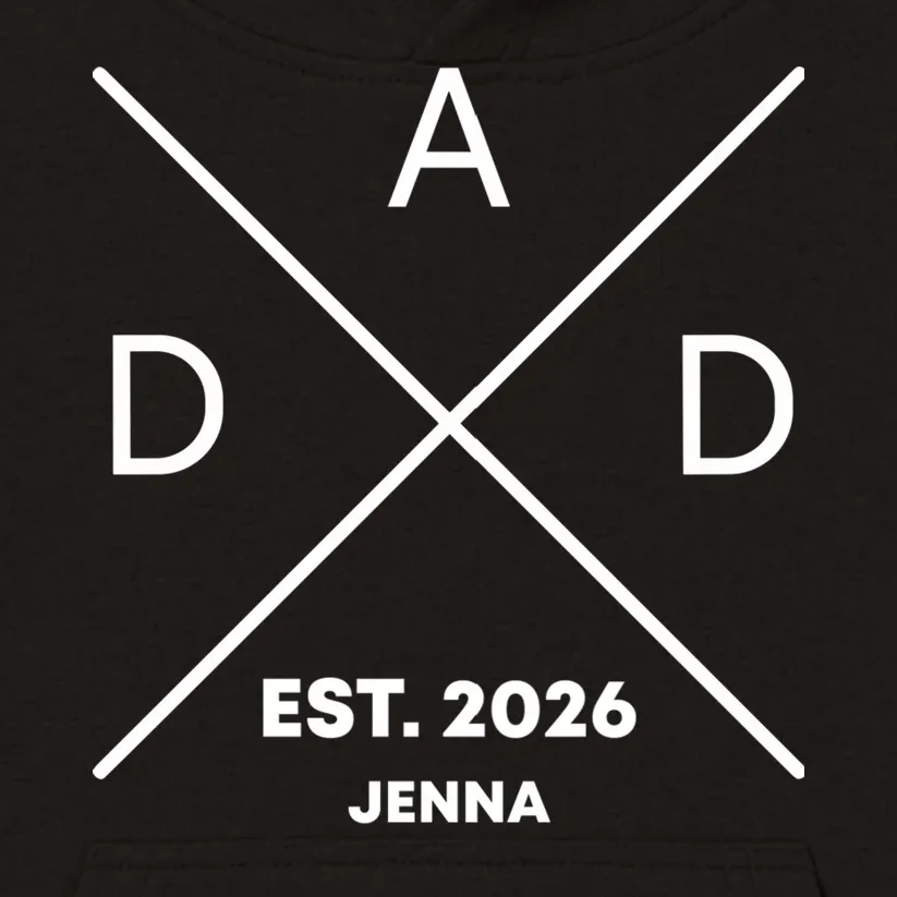 Dad Custom New Dad Fathers Day Kids Hoodie - Front - Close-up