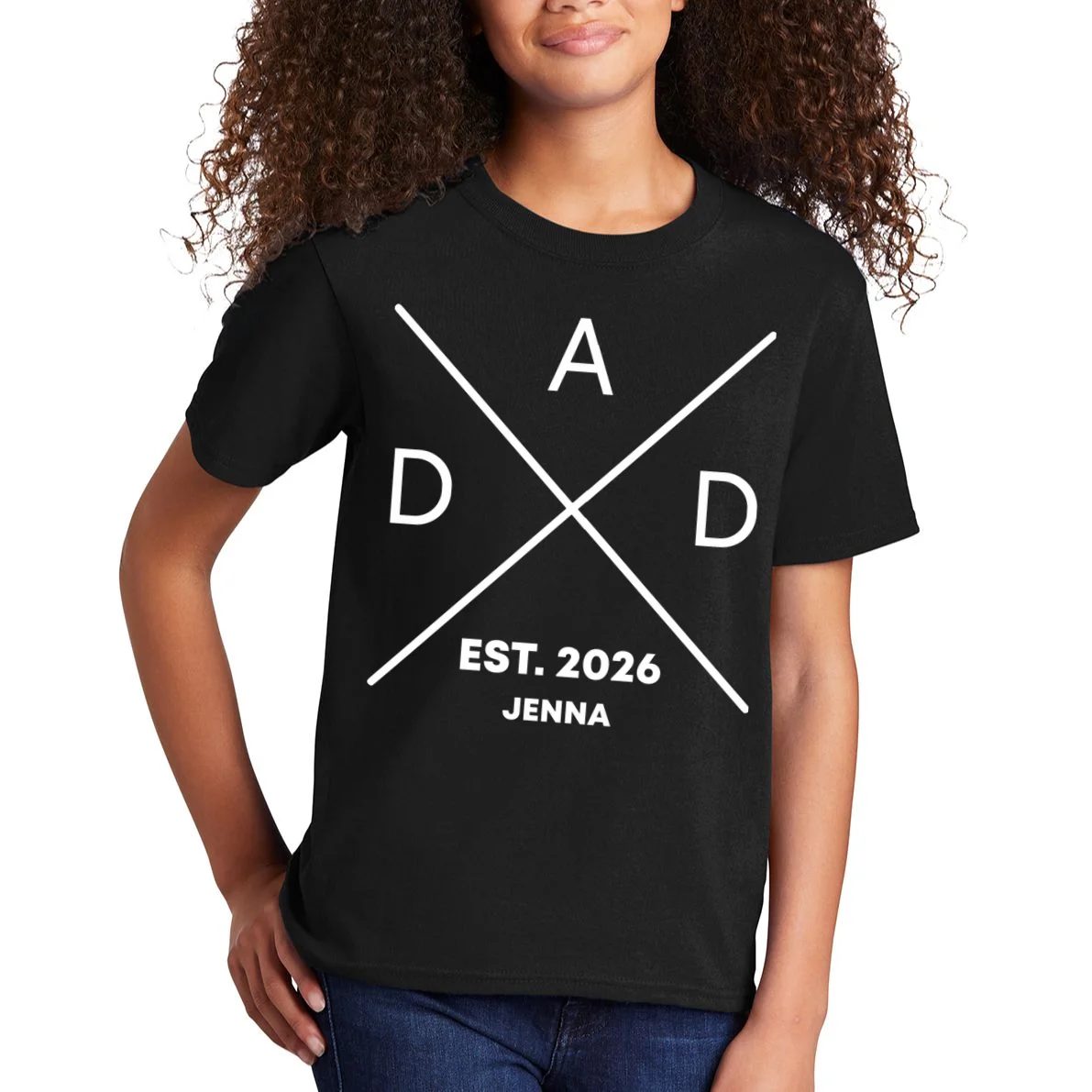 Dad Custom New Dad Fathers Day Kids T-Shirt - Front 1