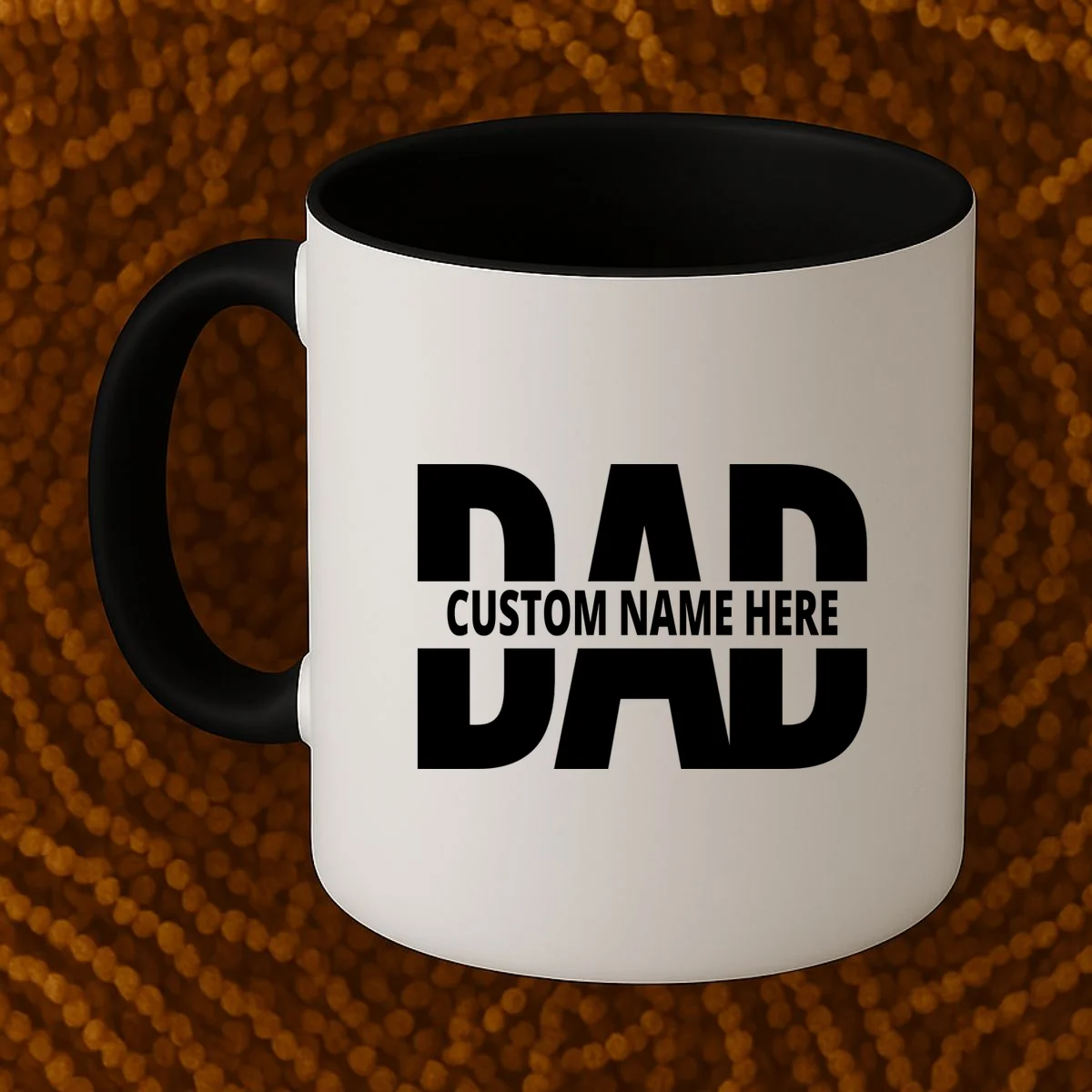 DAD Custom Name Fathers Day Coffee Mug - Front 1