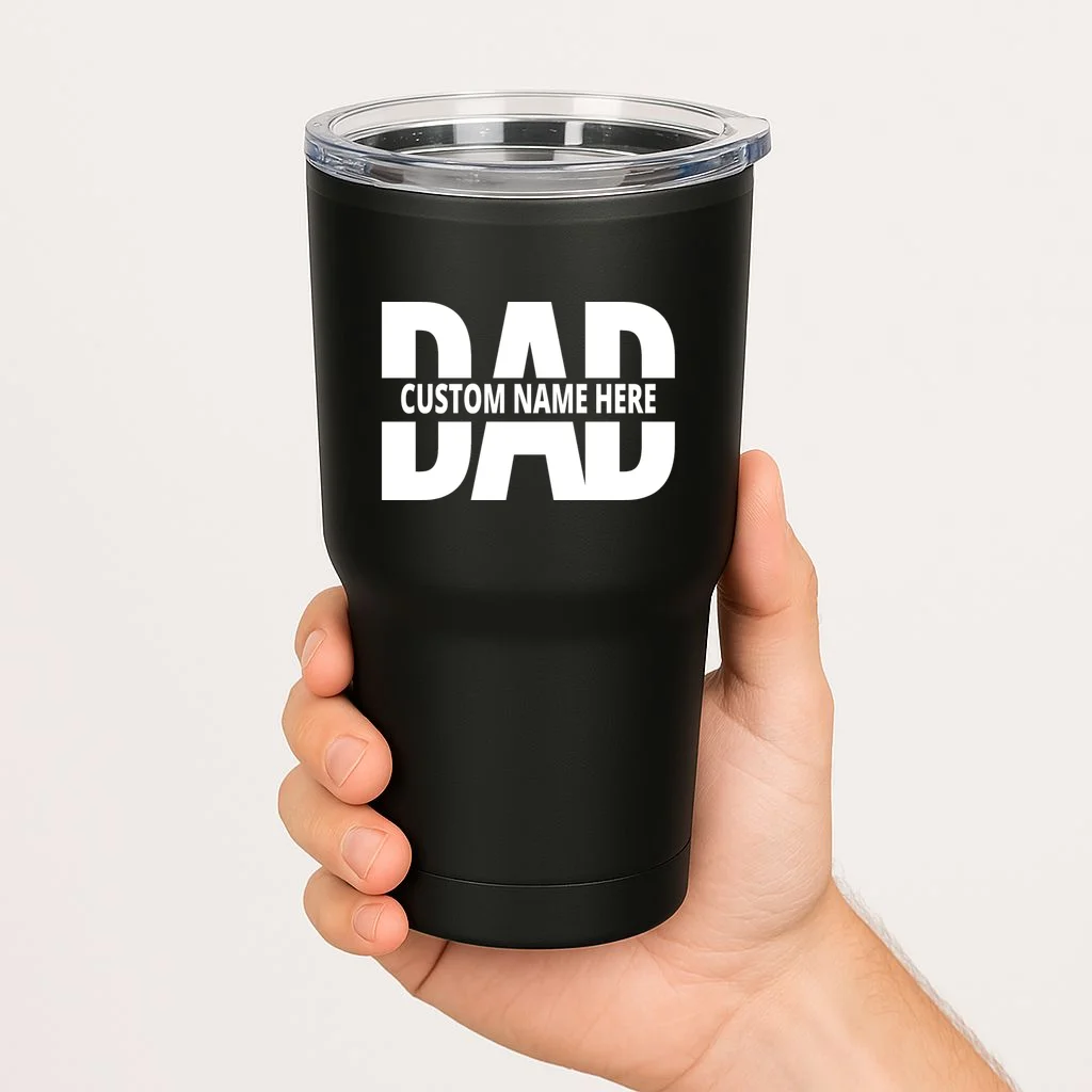 DAD Custom Name Fathers Day 20oz Tumbler - Front 1