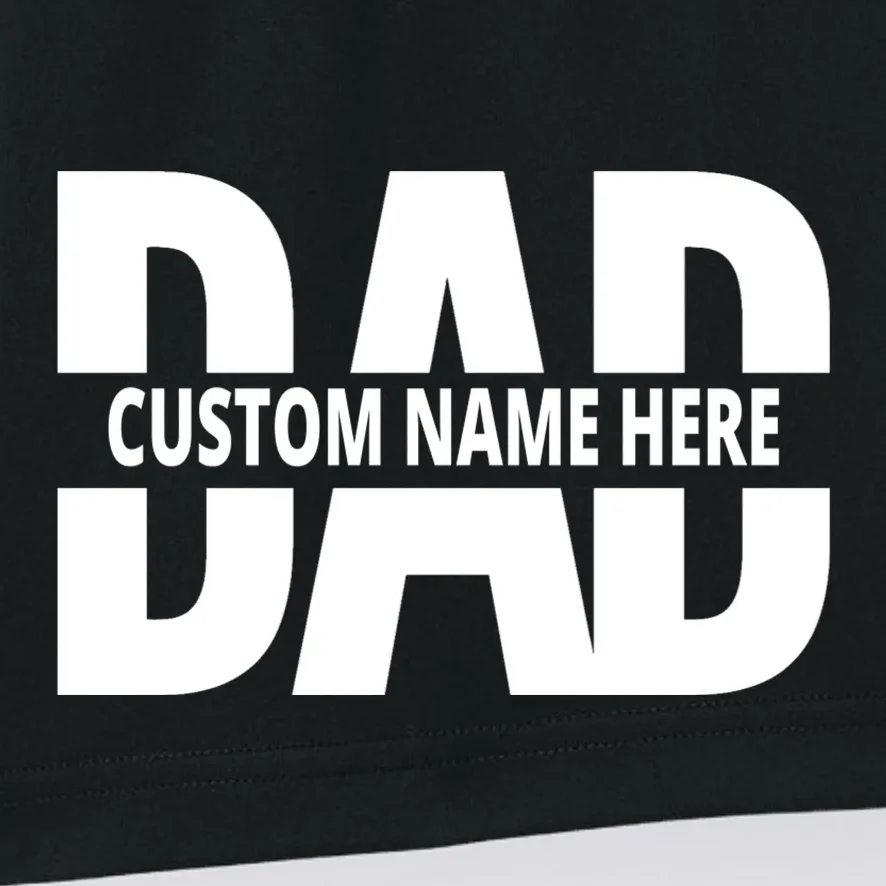 DAD Custom Name Fathers Day Men's Shorts - Front - Close-up