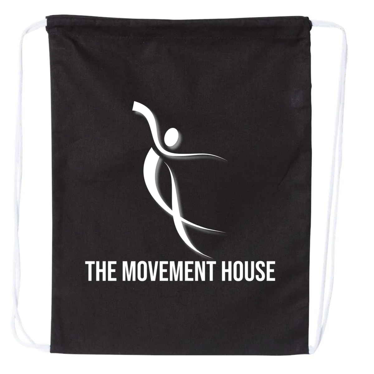 Dance Studio Name Customizable Drawstring Bag - Front
