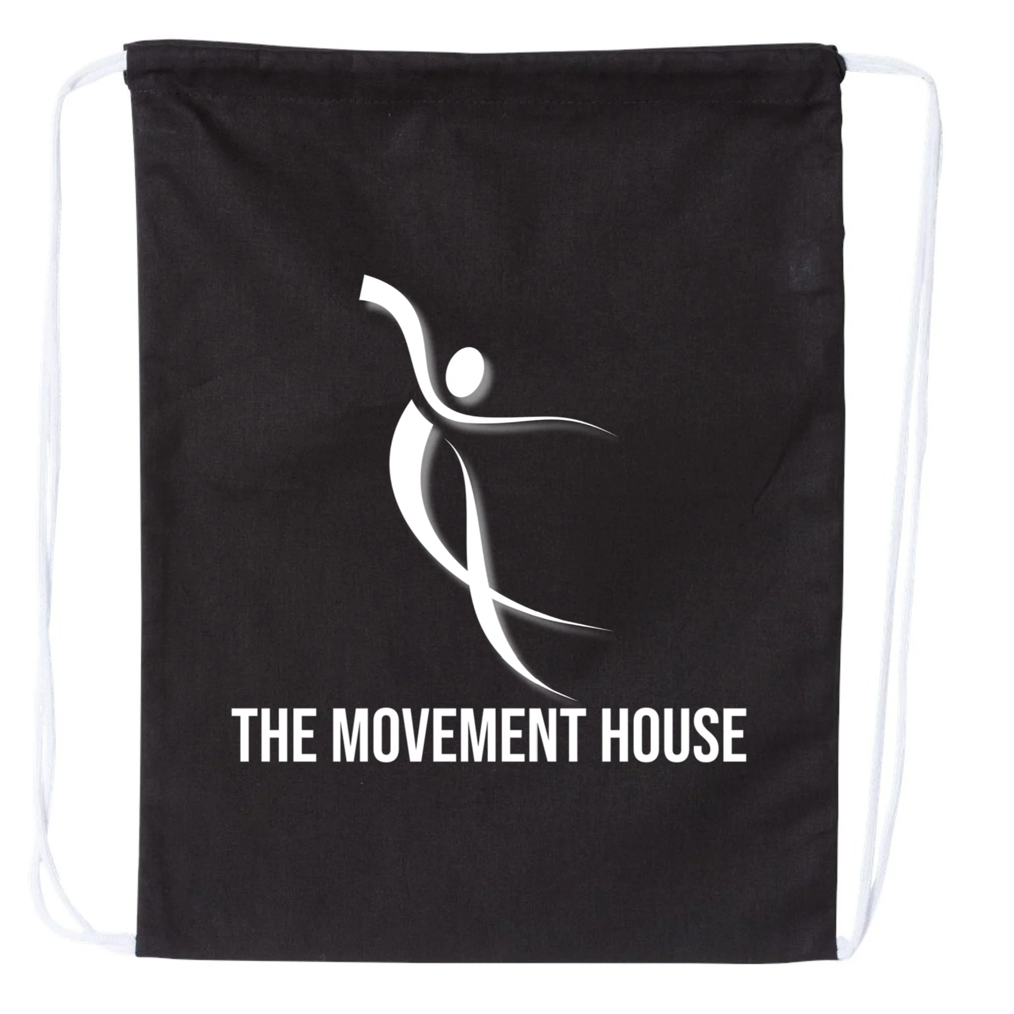 Dance Studio Name Customizable Drawstring Bag - Front