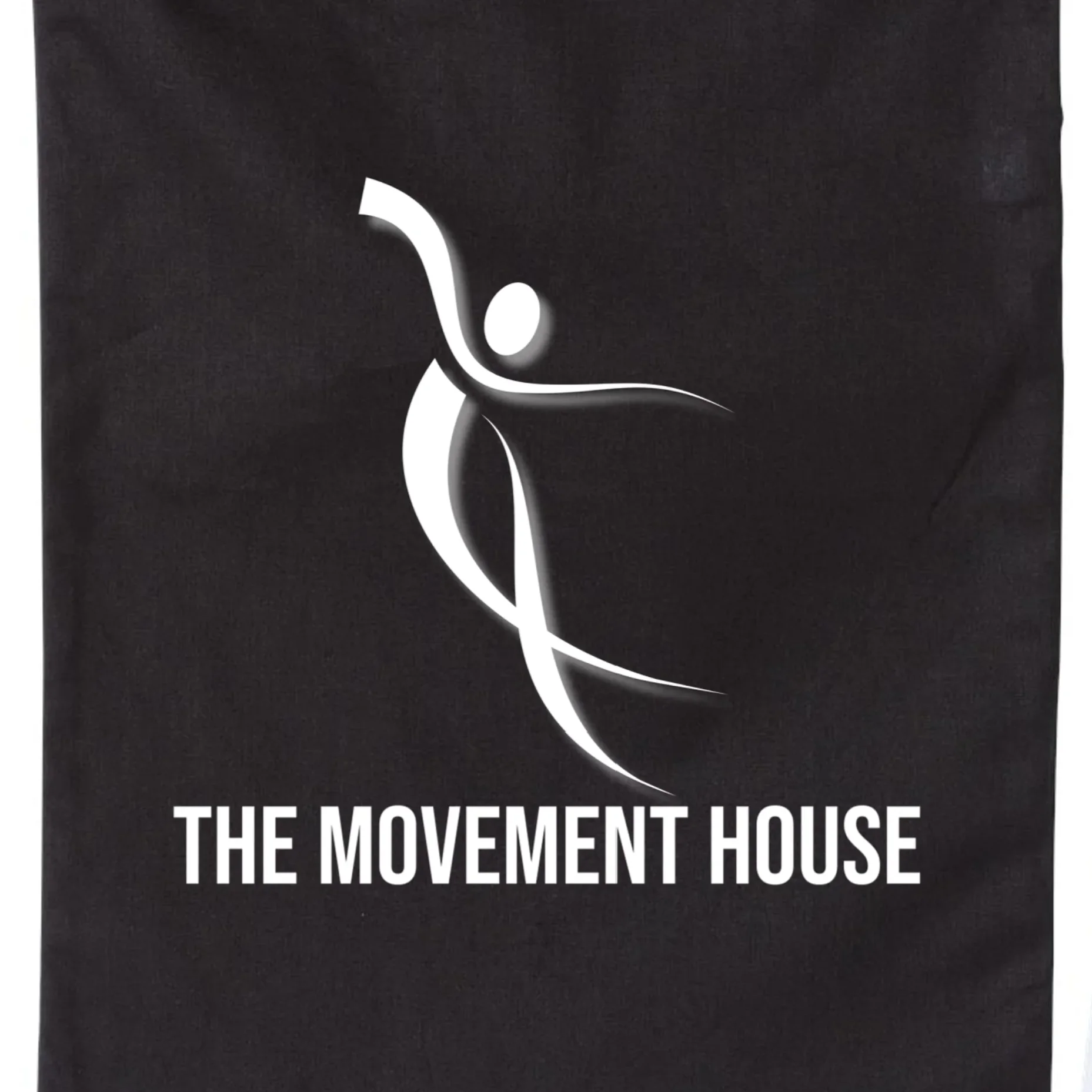 Dance Studio Name Customizable Drawstring Bag - Front - Close-up