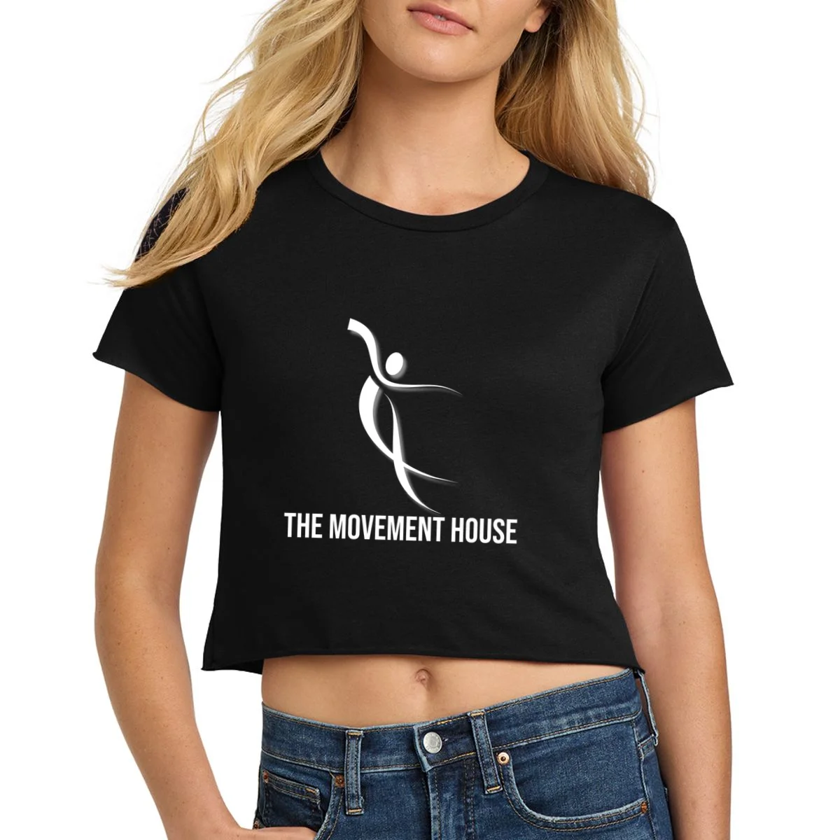 Dance Studio Name Customizable Women's Crop Top T-Shirt - Front 1