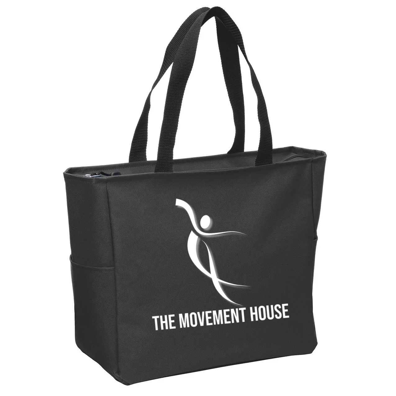 Dance Studio Name Customizable Zip Tote Bag - Front 1