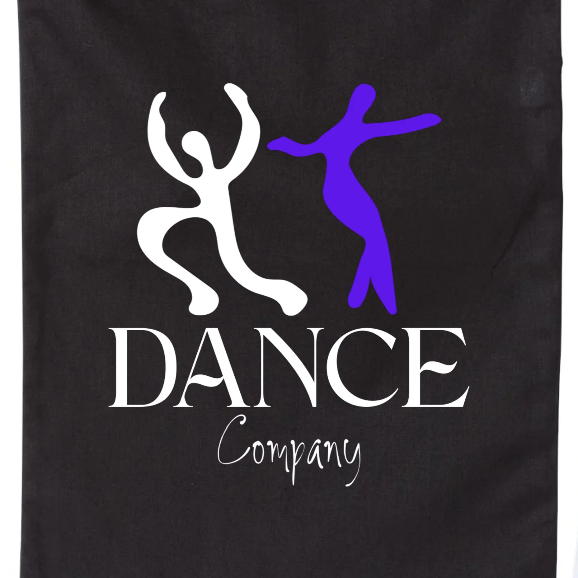 Dance Company Name Customizable Drawstring Bag - Front - Close-up