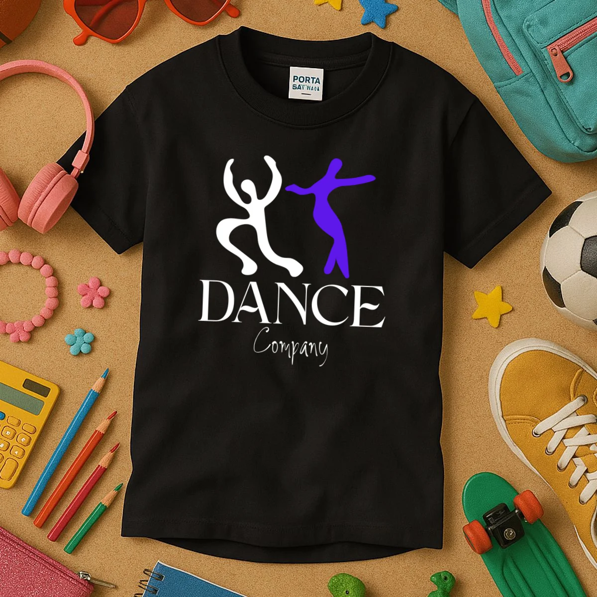 Dance Company Name Customizable Kids T-Shirt - Front 2