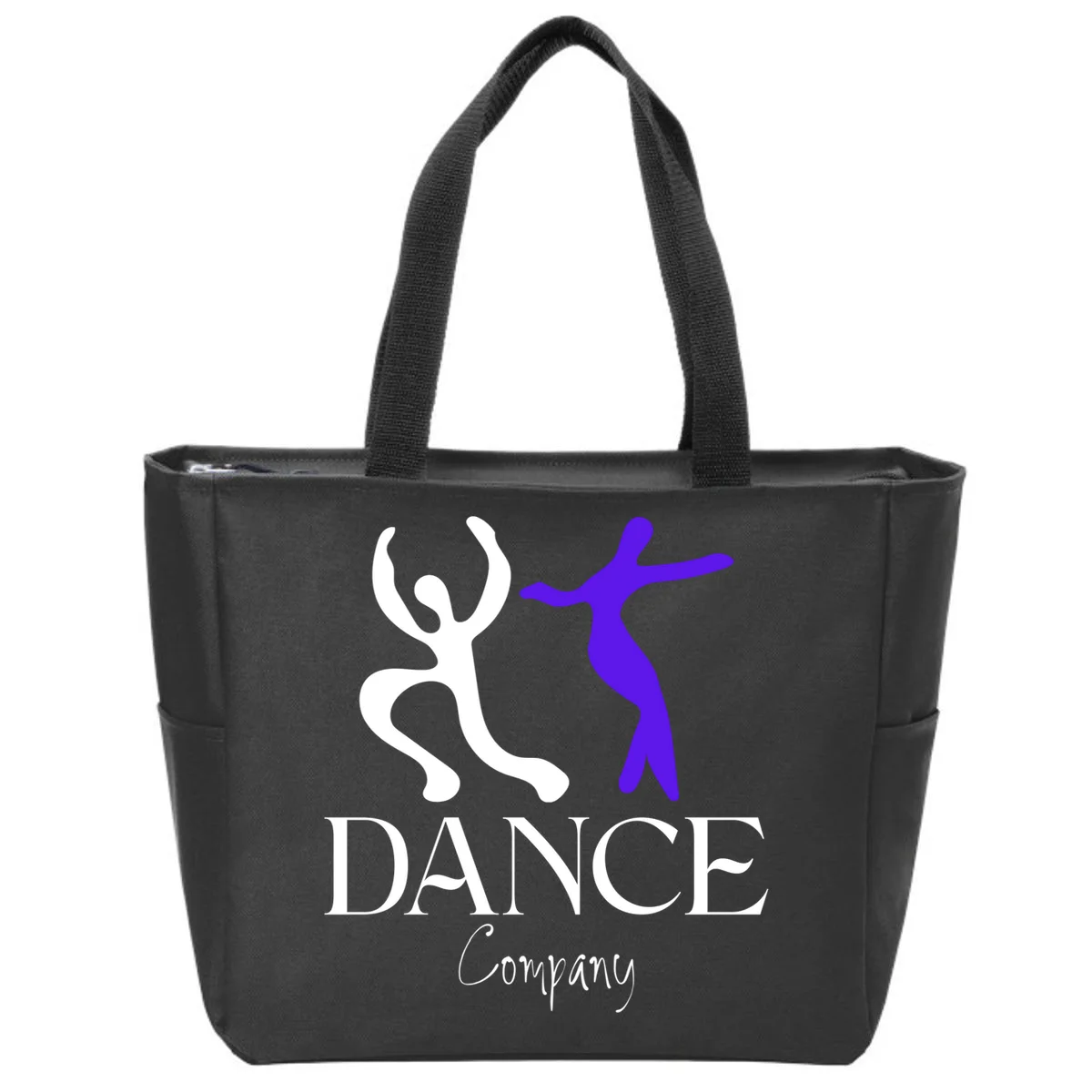 Dance Company Name Customizable Zip Tote Bag - Front