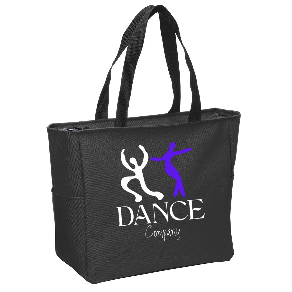 Dance Company Name Customizable Zip Tote Bag - Front 1
