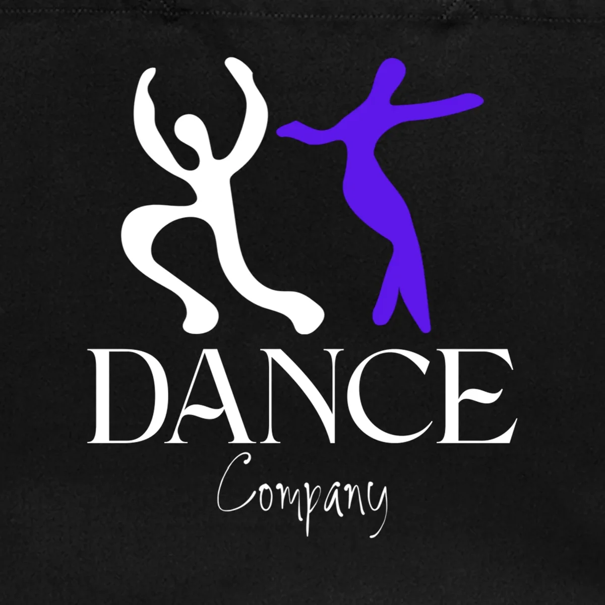 Dance Company Name Customizable Canvas Tote Bag - Front - Close-up
