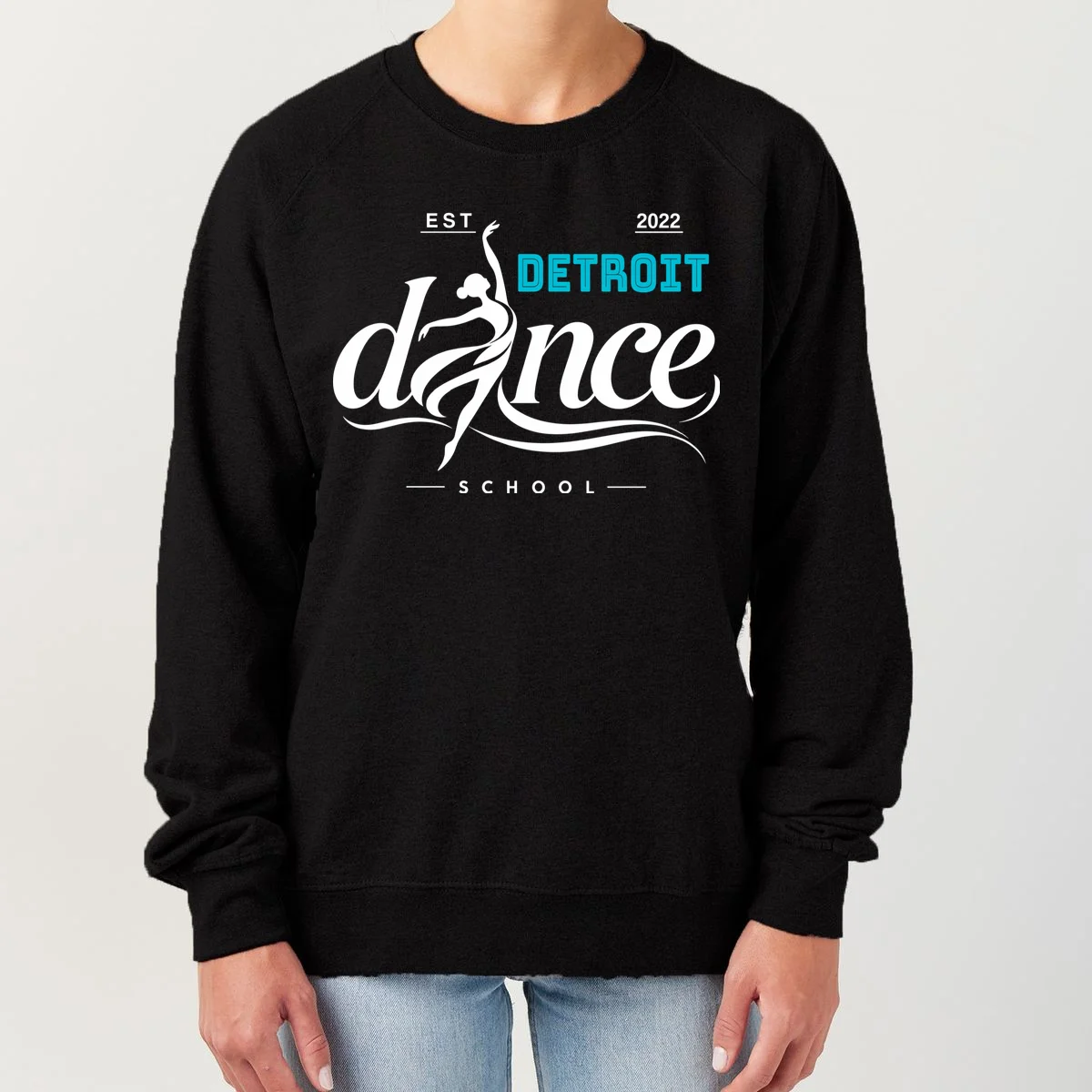 Dance Studio EST Name Customizable Women's Crewneck Sweatshirt - Front