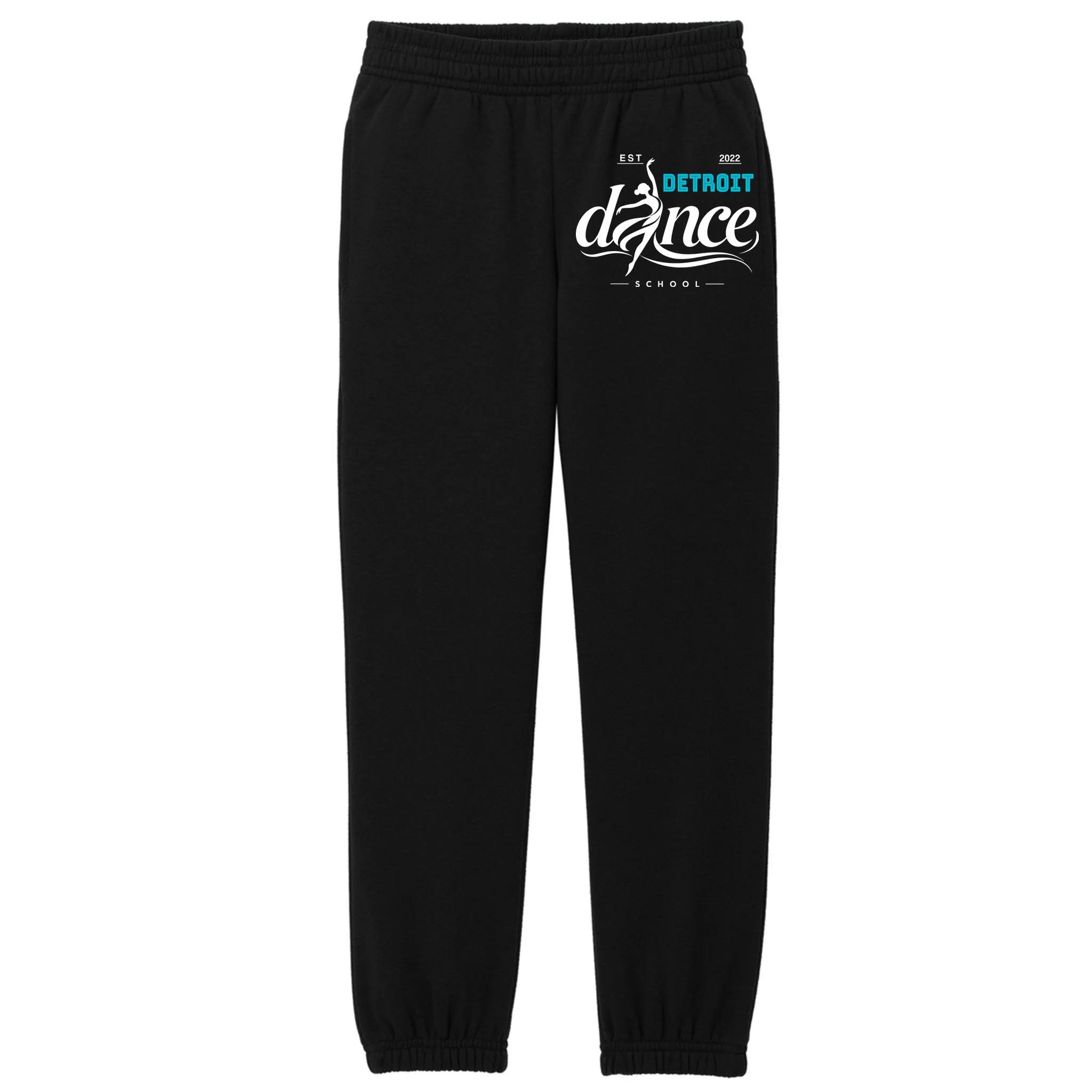 Dance Studio EST Name Customizable Kids Fleece Sweatpants - Front