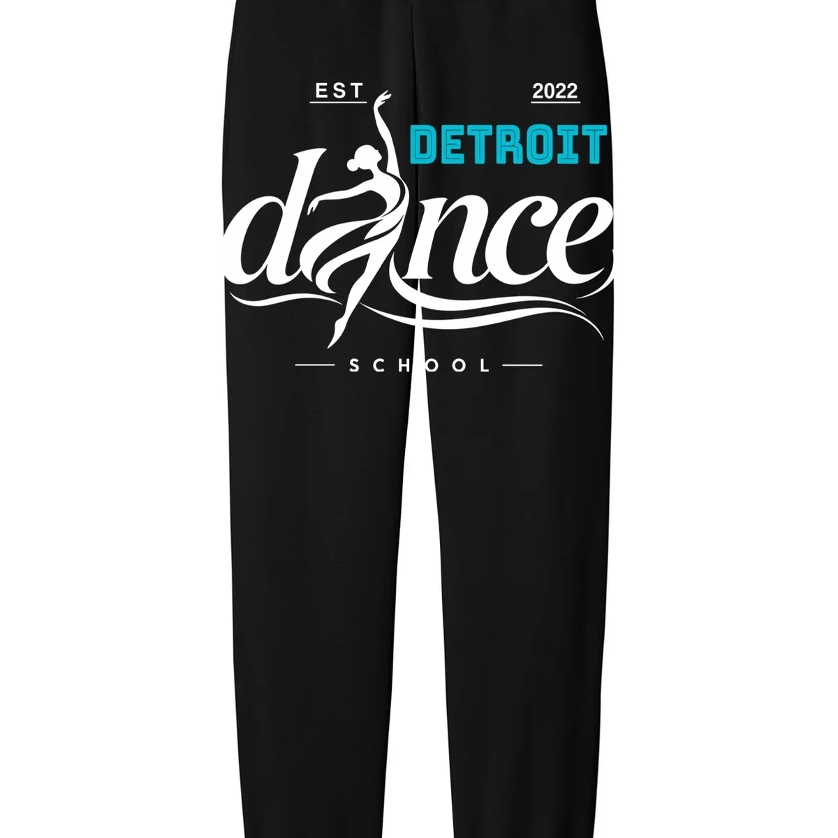 Dance Studio EST Name Customizable Men's Heavyweight Fleece Sweatpants - Front - Close-up