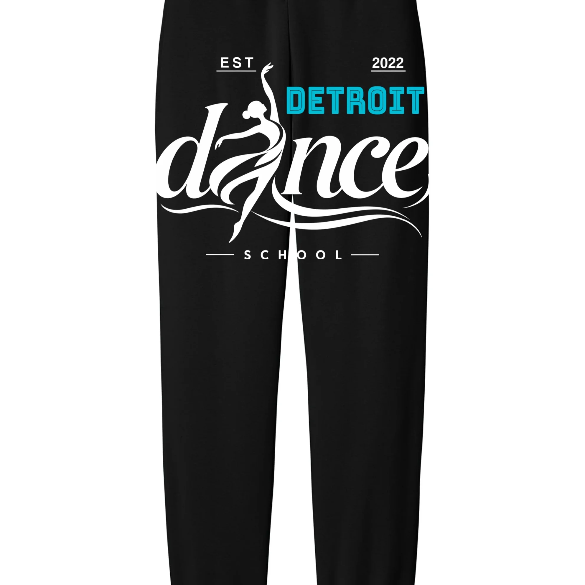Dance Studio EST Name Customizable Men's Heavyweight Fleece Sweatpants - Front - Close-up