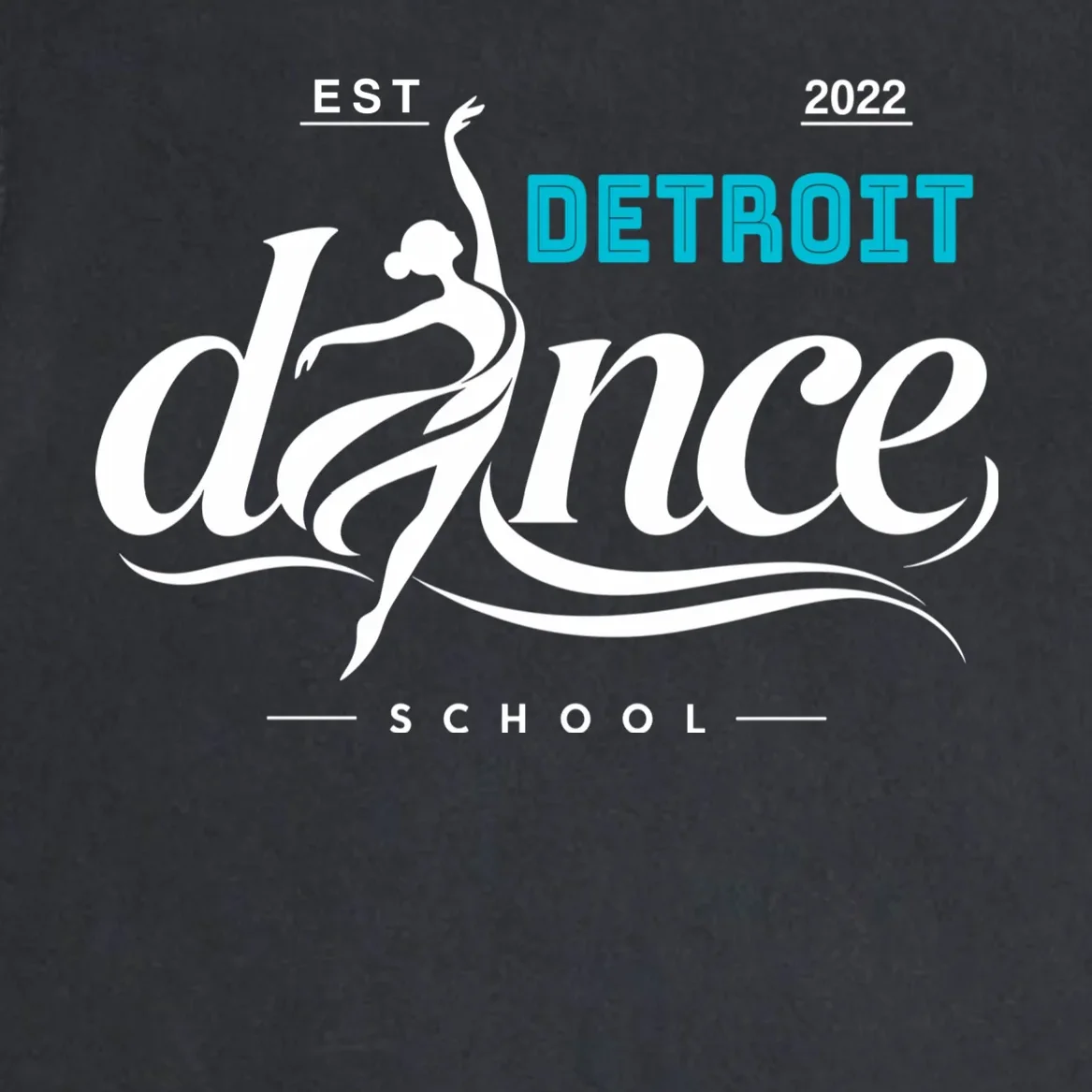 Dance Studio EST Name Customizable Men's Oversized Heavyweight T-Shirt - Front - Close-up
