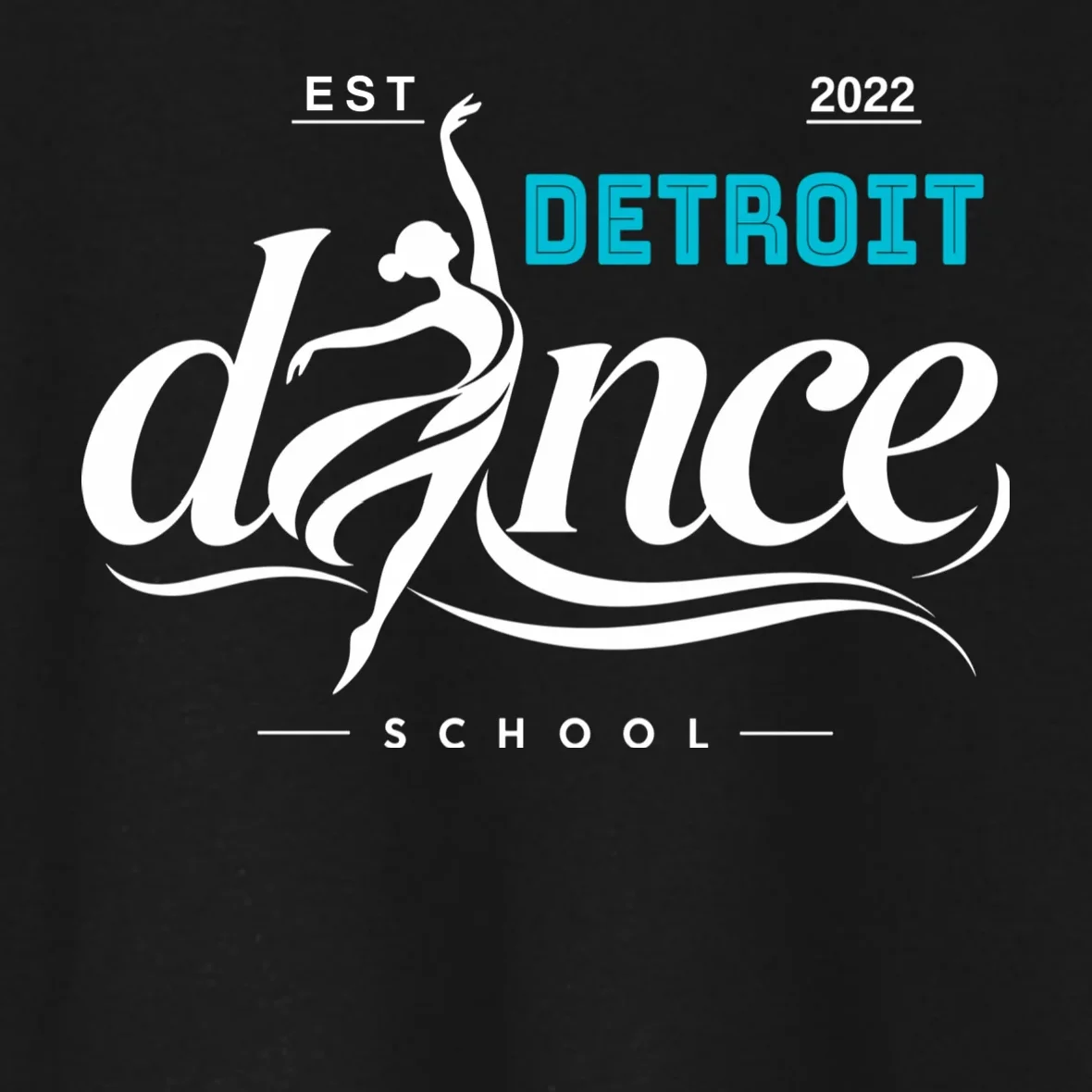 Dance Studio EST Name Customizable Women's Crop T-Shirt - Front - Close-up