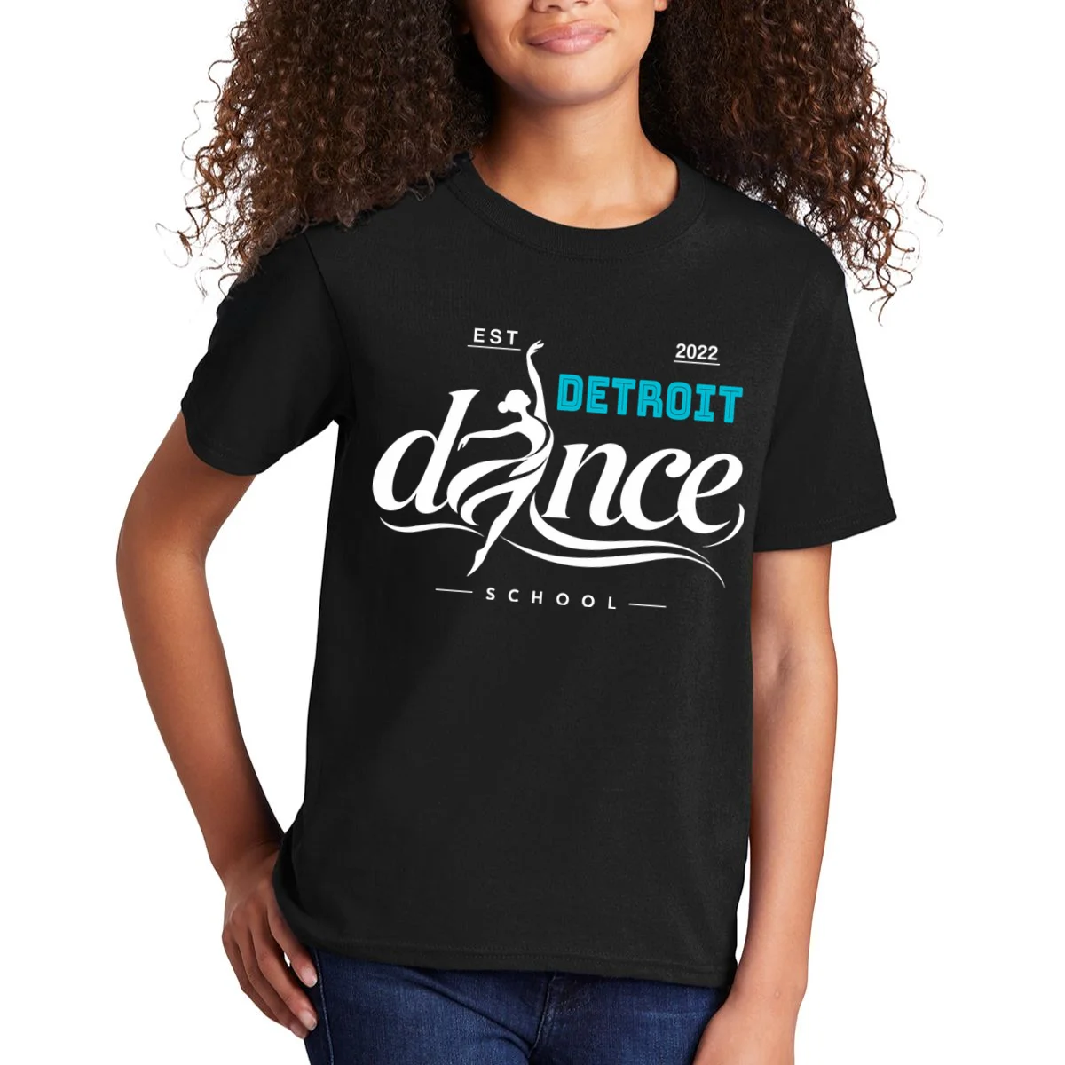 Dance Studio EST Name Customizable Kids T-Shirt - Front 1