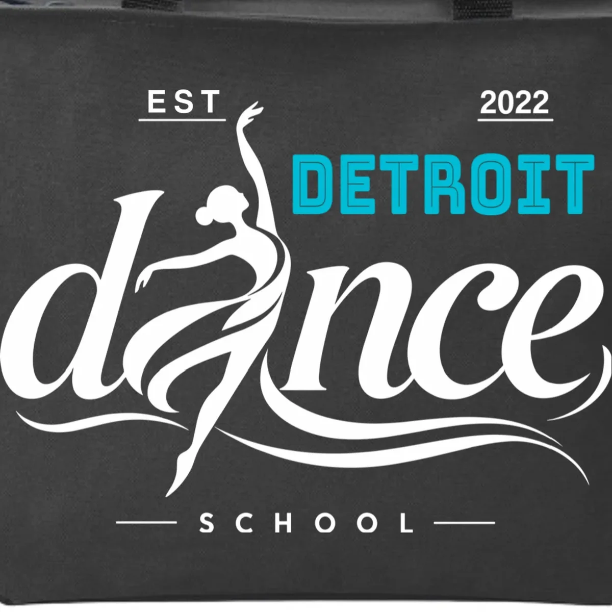 Dance Studio EST Name Customizable Tote Bag - Front - Close-up