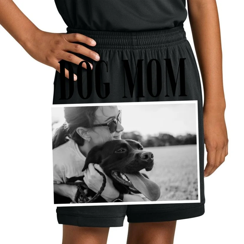 Dog Mom Custom Photo Gift Kids Shorts - Front 1