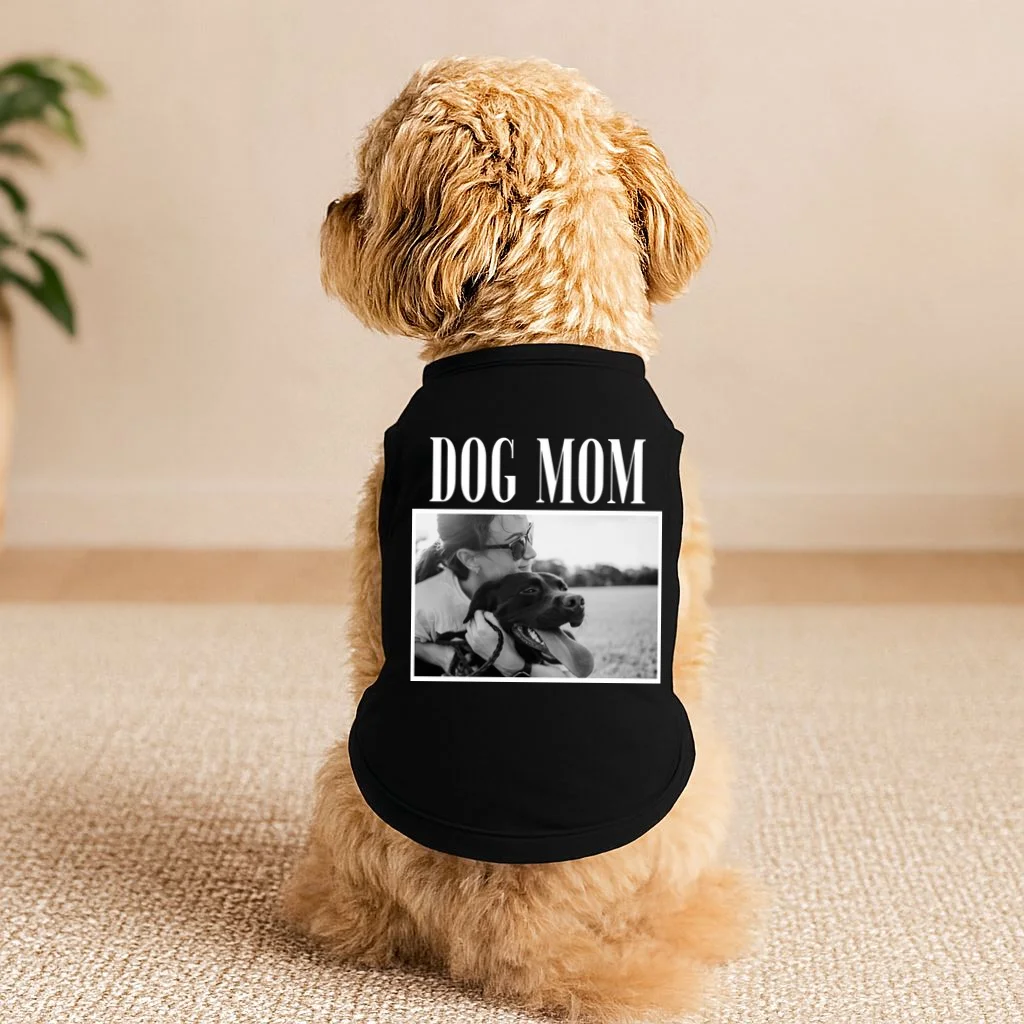 Dog Mom Custom Photo Gift Doggie Tank - Front 1