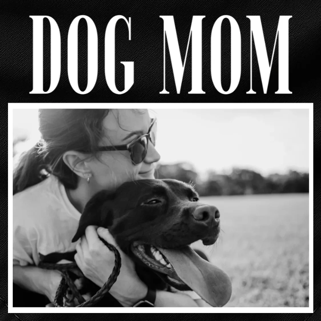Dog Mom Custom Photo Gift Dog Bandana - Front - Close-up