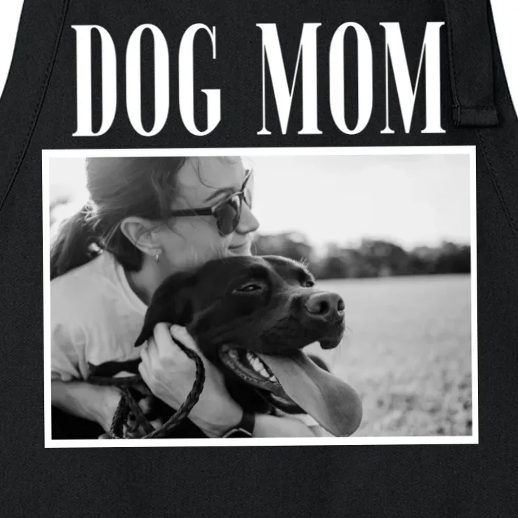 Dog Mom Custom Photo Gift Apron - Front - Close-up