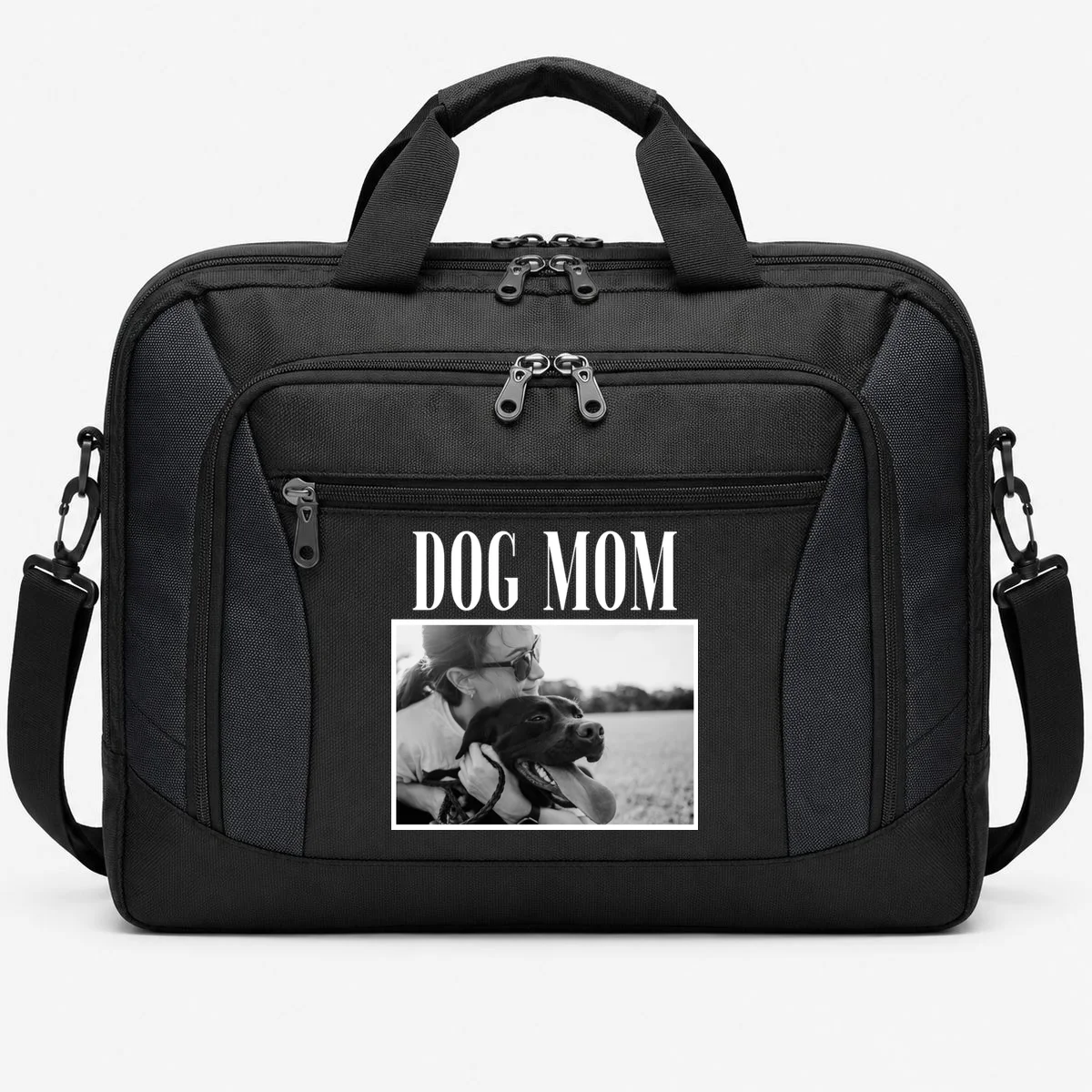 Dog Mom Custom Photo Gift Briefcase - Front