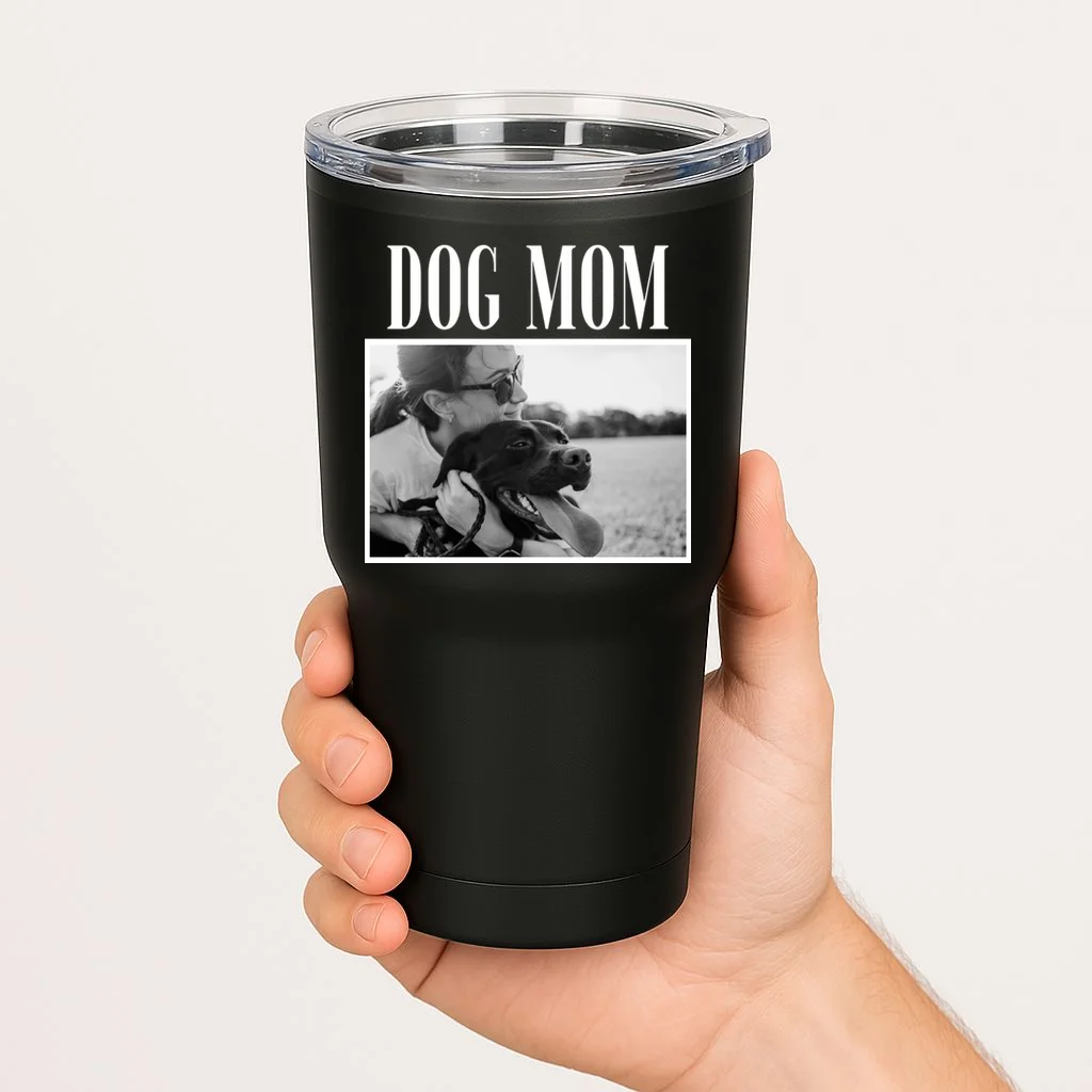 Dog Mom Custom Photo Gift 20oz Tumbler - Front 1